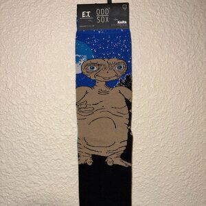 E.T. ODD Sox Crew Socks Movie Graphic Knit Novelty Socks Fits Mens 9-12 NWT